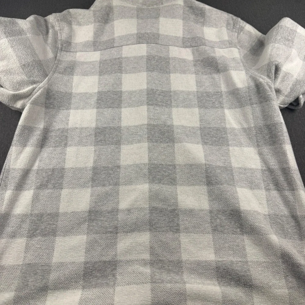 Members Mark Favorite Plaid Top Grey White Buffalo Check Button Down FS-2001 L - Picture 8 of 8